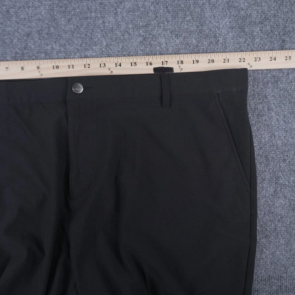 Adidas Golf Shorts‎ Mens 42 Black Primegreen Performance Flat Front Solid Active